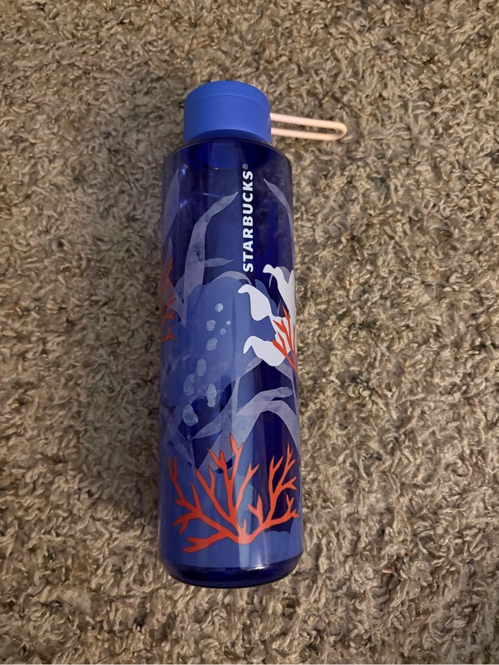 Starbucks Purple and Orange Ocean Coral Water Bottle
